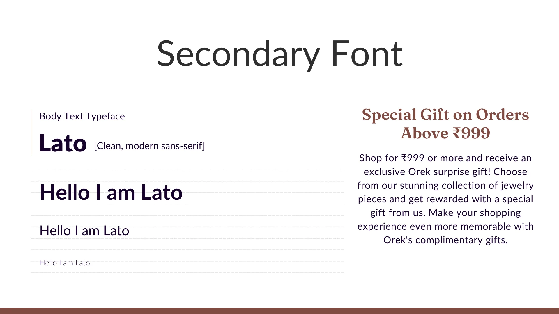 Orek Brand Kit Design Typography