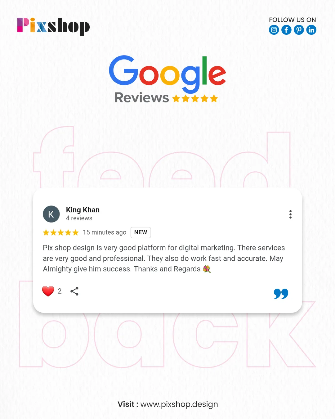 Google Review from Mudassir