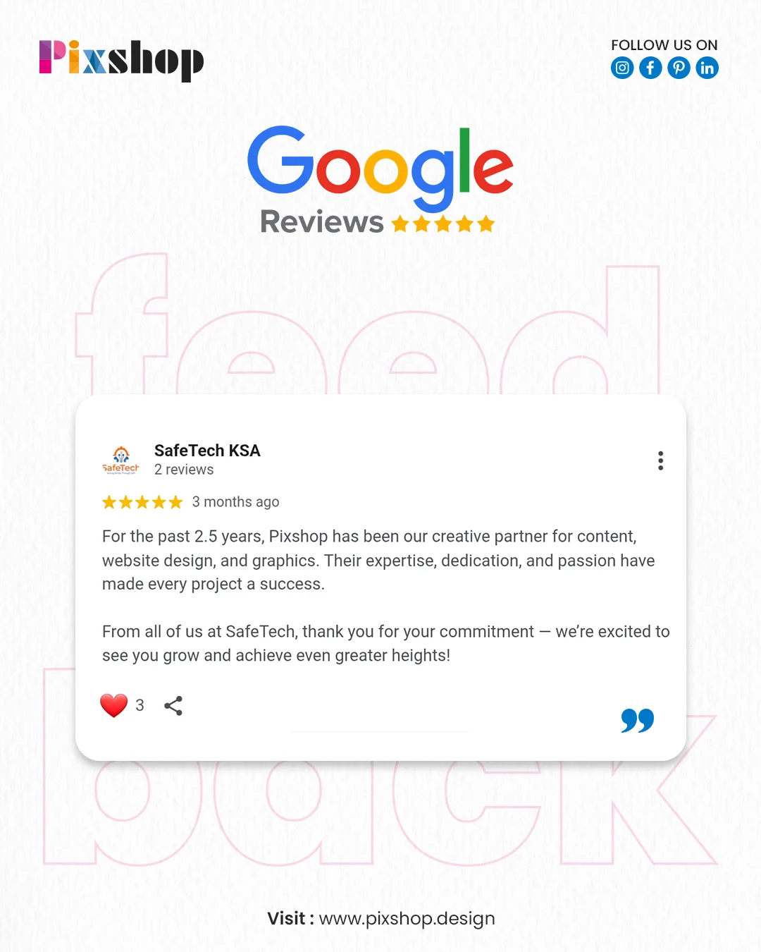 Google Review from Safetech KSA