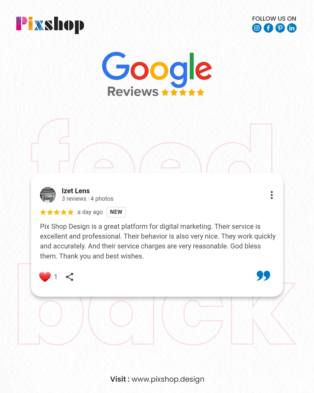 Google Review from izet lens